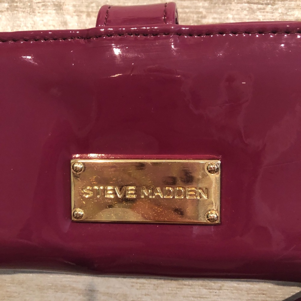 Steve Madden Raspberry Patent Leather Wallet - image 3